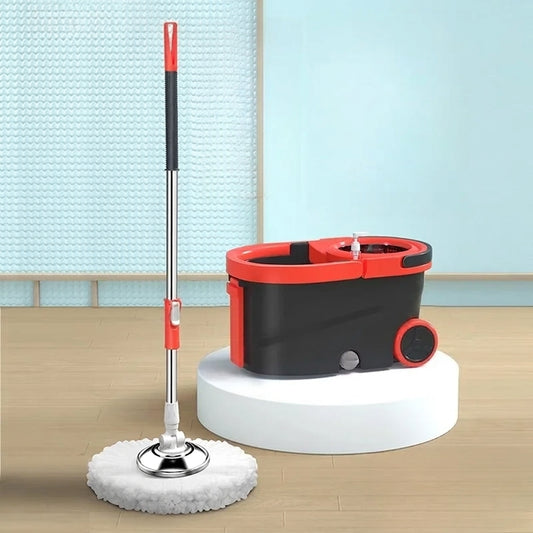 Hands-Free Spin Mop with Integrated Bucket