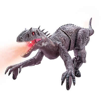 2.4g Wireless Remote Control Velociraptor Electric Sound And Light Spray Egg-Laying Dinosaur Toy Tyrannosaurus Rex Model Kidsren's Toy