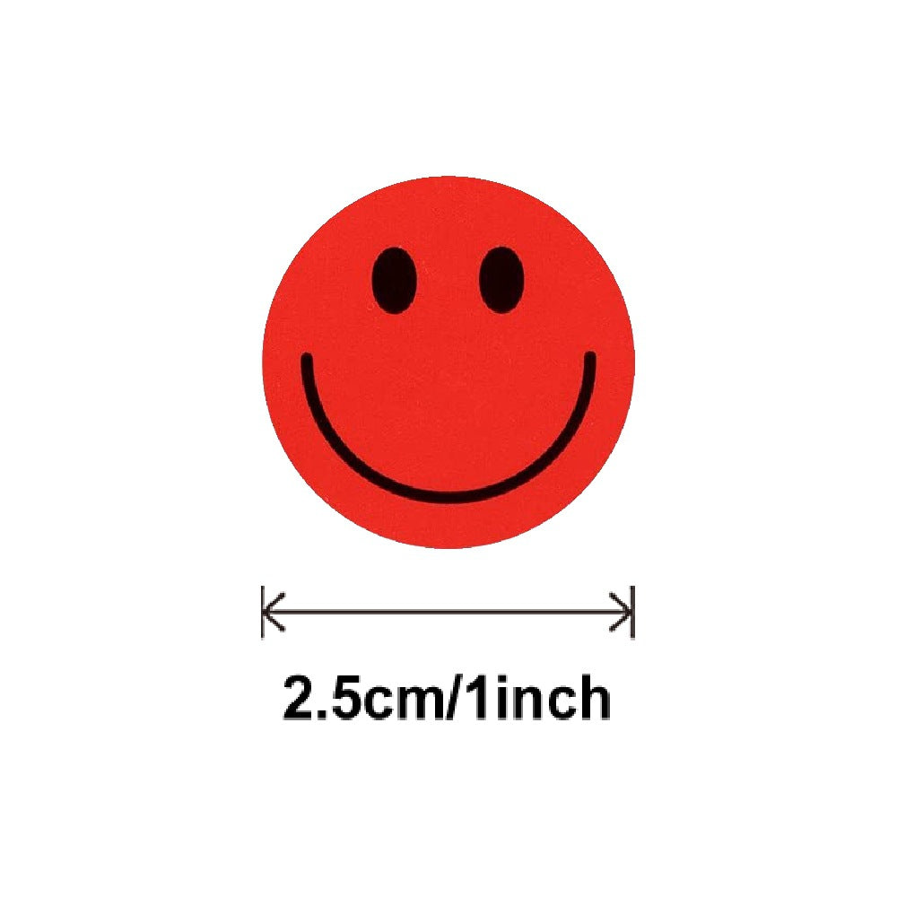 500 Creative Roll Smiley Stickers Cute Cartoon Expression Award Decorative Adhesive Sealing Sticker