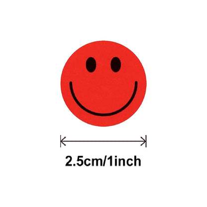 500 Creative Roll Smiley Stickers Cute Cartoon Expression Award Decorative Adhesive Sealing Sticker