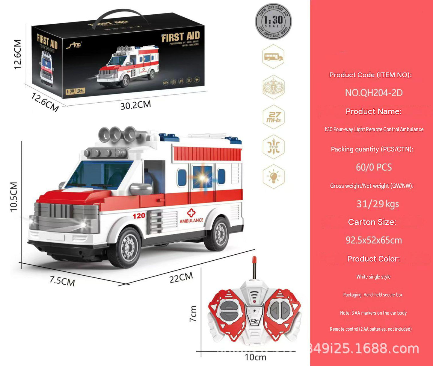 RC Double-Decker Bus Toy.