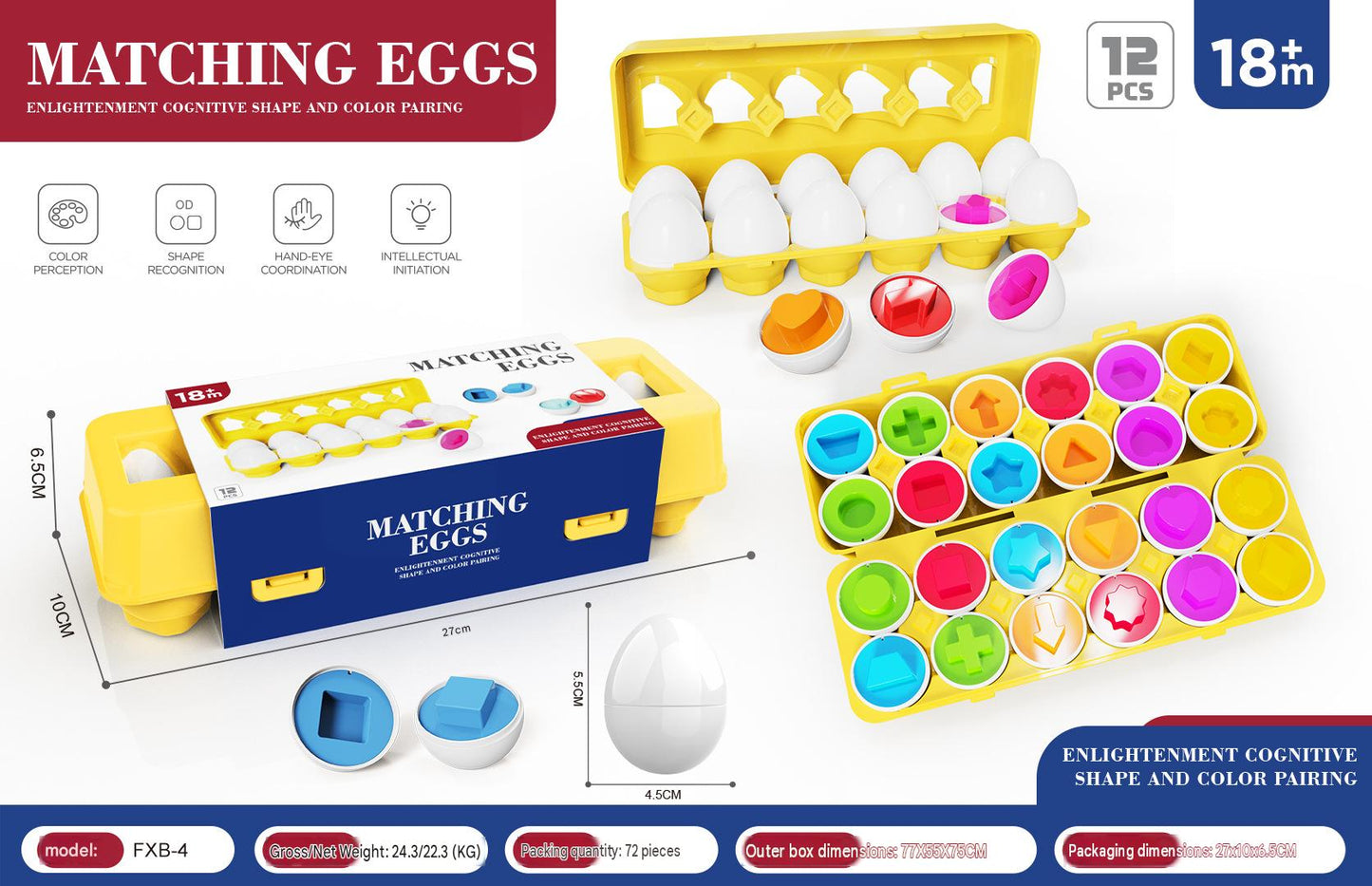 Matching Eggs Shape Recognition Toy.