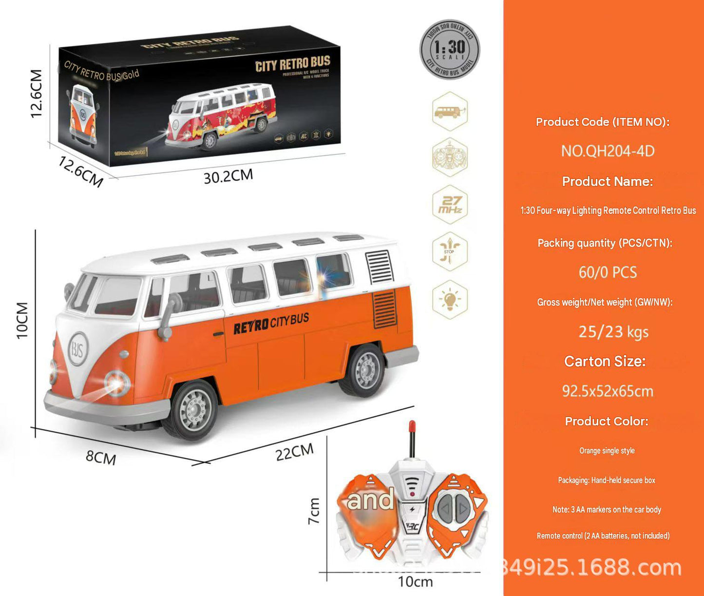 RC Double-Decker Bus Toy.
