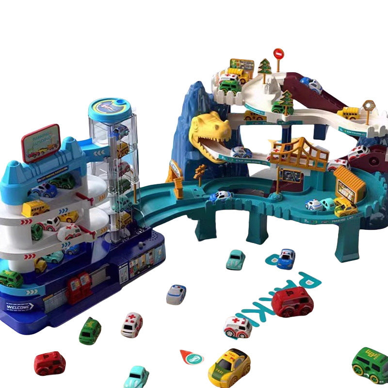 Cross-border Electric Dinosaur Railcar Toy Panshan Highway Small Train Car Parking Child Boy Gift