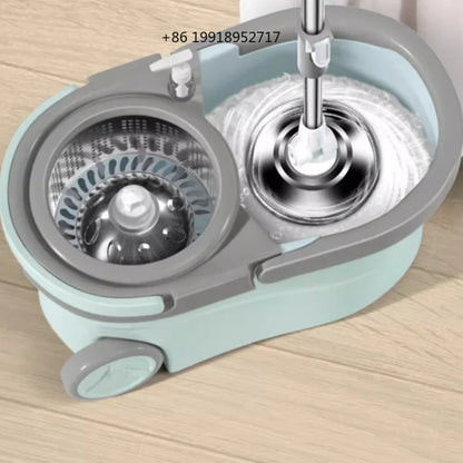 Hands-Free Spin Mop with Integrated Bucket