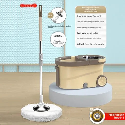 Hands-Free Spin Mop with Integrated Bucket