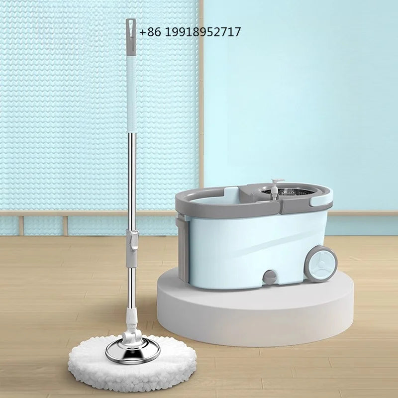 Hands-Free Spin Mop with Integrated Bucket