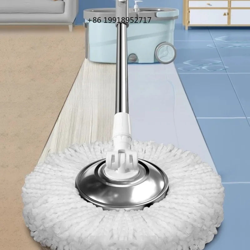 Hands-Free Spin Mop with Integrated Bucket