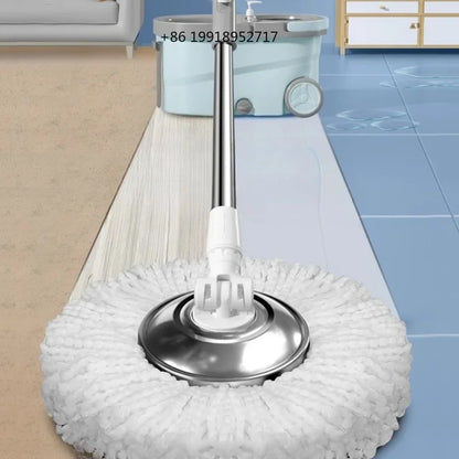 Hands-Free Spin Mop with Integrated Bucket